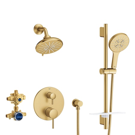 Timeless Pressure Balance Shower Set, Gold